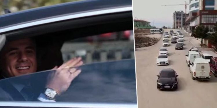 Aday adaylığına lüks araç konvoyuyla gitti: Başvuruya gelişi böyleyse gerisini siz düşünün