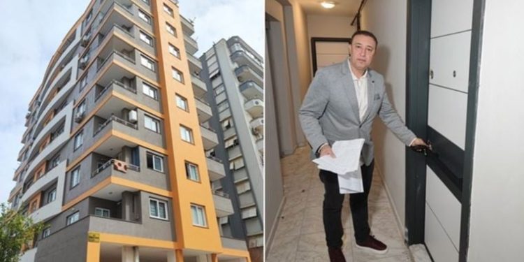 Depremden sonra geldiği evinin başkasına kiraya verildiğini öğrendi