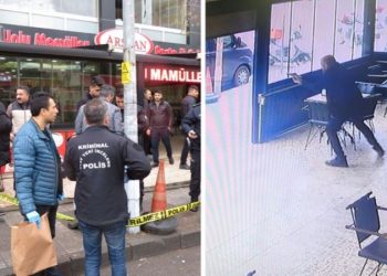 Güpegündüz dehşet anları: İstanbul Ataşehir’de kafede silahlı çatışma!