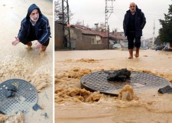 Malatya’da rögar taştı, cadde göle döndü: ‘Deprem bir yandan, sel bir yandan…’